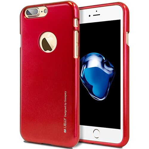  Gumijasti / gel etui Mercury i-Jelly Metal Case za Apple iPhone 7 Plus / iPhone 8 Plus (5.5&amp;quot;) - rdeči Slike