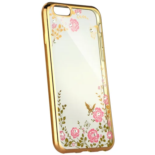  Gumijasti / gel etui Flower za Huawei Y5 (2018) - zlati / Honor 7s