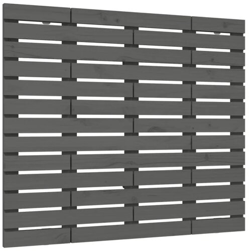 vidaXL Stensko posteljno vzglavje sivo 141x3x91,5 cm trdna borovina, (20738328) Cene
