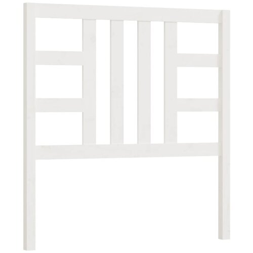 Maison Chic posteljno vzglavje - vzglavna omarica - nočna omarica belo 106x4x100 cm trdna borovina, (21706179) Slike