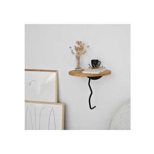 Hanah home zidna polica leo black oak Cene