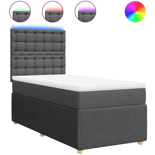 Maison Chic Box spring postelja - Vzmetna postelja z vzmetnico temno siva 90x200 cm blago SL4738, (21901914) Cene