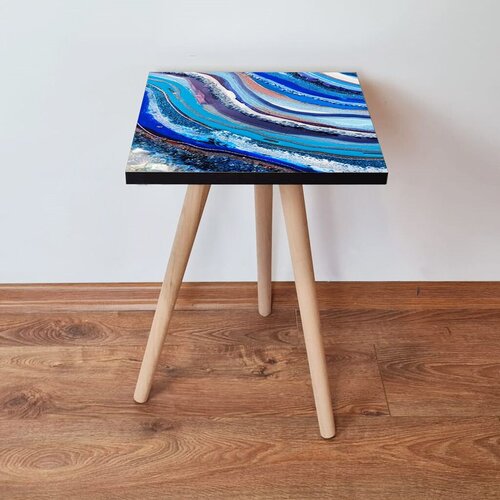 Hanah home klub sto Shp289, 35x42x35 cm, Plavi Cene