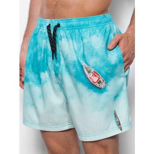 Ombre Men's tie dye swim trunks - blue Slike