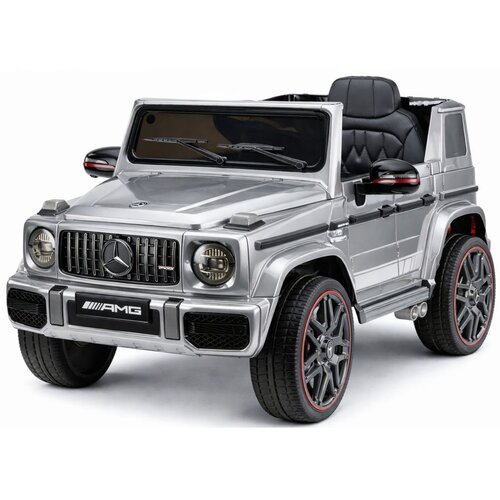 Mercedes AMG G 63 srebrno obojeni automobil na baterije Slike
