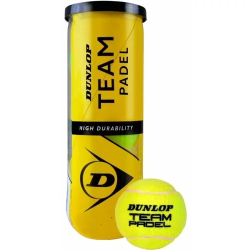 Dunlop TEAM PADEL 3PET Míče pro padel, žuta, veličina