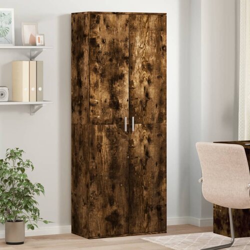vidaXL Visoka omara dimljen hrast 70x35x180 cm inženirski les Cene