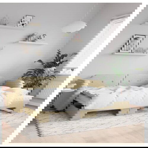 vidaXL Dnevni krevet na razvlačenje krem 80 x 200 cm od tkanine Cijene