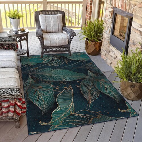 Mila Home modrozelena pralna preproga 120x180 cm midnight jungle &amp;ndash; Slike