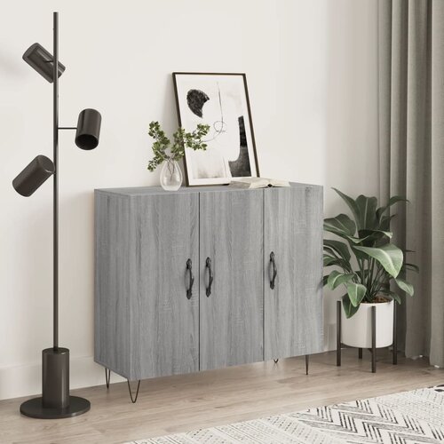 The Living Store Komoda siva sonoma 90x34x80 cm konstruiran les - Komoda, (21662024) Slike