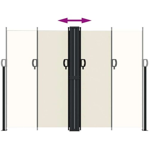  Bočna tenda na uvlačenje krem 180x1000 cm Slike