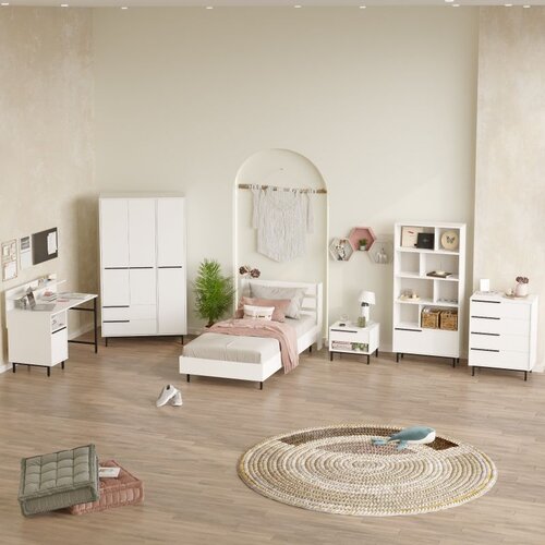 Hanah home ON26-W white young room set Cene