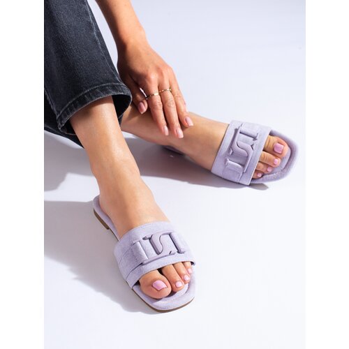 SHELOVET Purple Women's Suede Slippers Cijene
