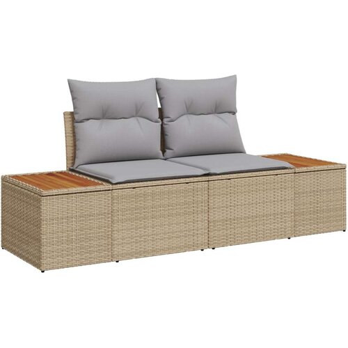 VidaXL Vrtni set sofa 5 dijelova Bež Ratan Pravokutni Moderni Slike