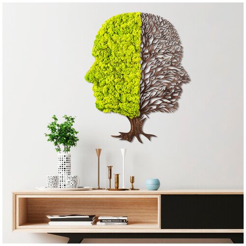 Wallity Zidna dekoracija Zelena i suha, 45x1x56 cm, Zelena Cene
