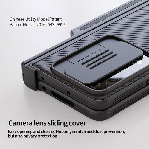 Nillkin Maska za Samsung Galaxy Z Fold 4 5G Camshield Pro plava (sa slotom za olovku i stalak) Slike