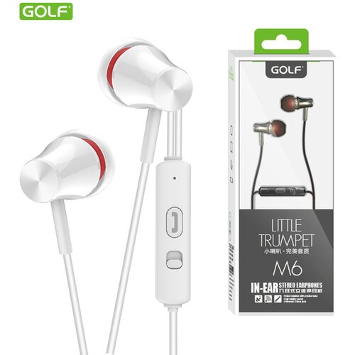 Slušalice za mobilni + mikrofon GOLF M6 bele Cene