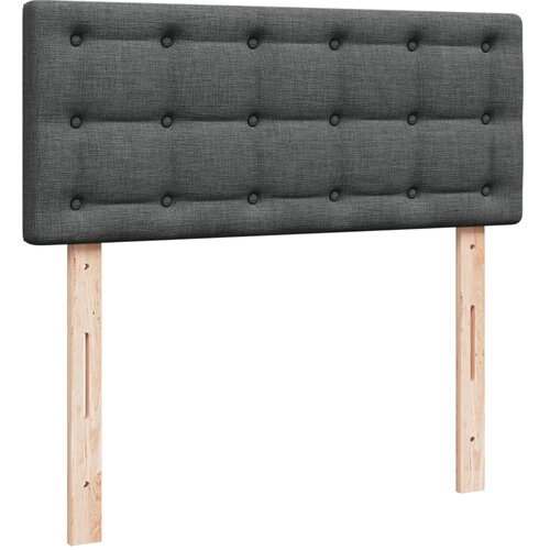  Krevet s oprugama i madracem tamnosivi 120 x 200 cm od tkanine Slike