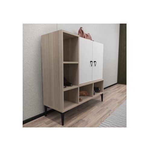 Woody Fashion Hanah Kućna Konzola Platina, 100x100x35 cm, Bijela Slike