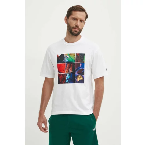 Reebok Classic Bombažna kratka majica Basketball moška, bela barva, 100075803