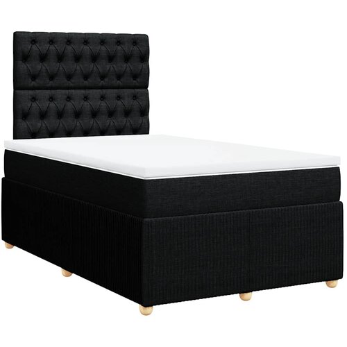  Krevet box spring s madracem crni 120 x 190 cm od tkanine Slike