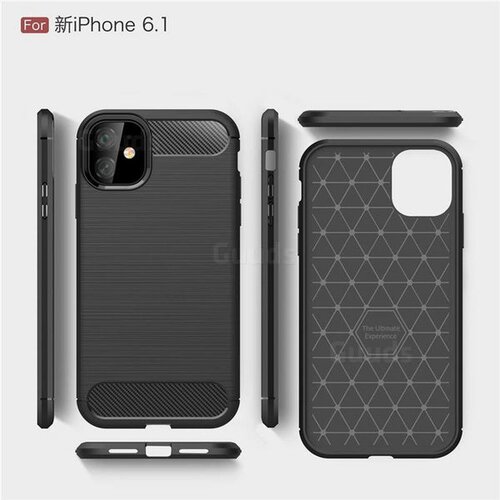 Mobiline gel etui carbon črni neprosojni za apple iphone 11 (6.1") Cene