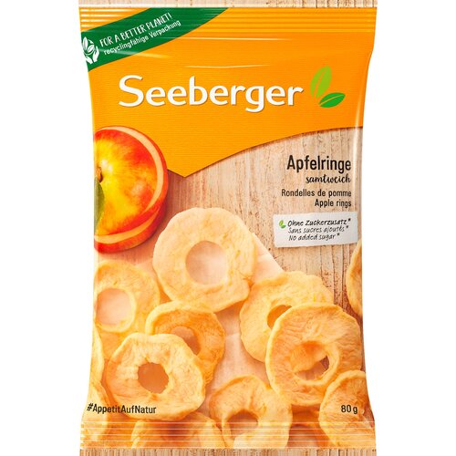 Seeberger Posušeni jabolčni obročki - 80 g Cene
