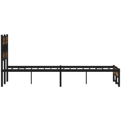VidaXL Metalni okvir kreveta bez madraca boja hrasta 120x200 cm Slike