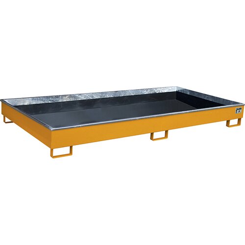 eurokraft pro Regalna talna kadica z vstavkom iz PE, PE-vstavek, 240 l, 2665 x 1315 x 210 mm, oranžne barve Cene