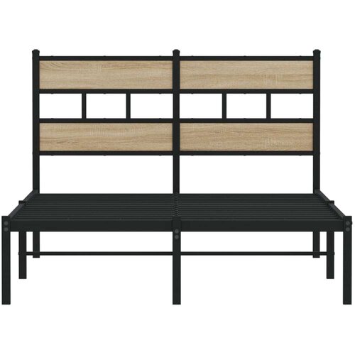 vidaXL Metalni okvir kreveta bez madraca boja hrasta sonome 120x190 cm Cene