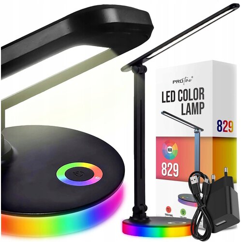 VERKGROUP 9W LED RGB touch namizna svetilka USB črna, (21683165) Slike