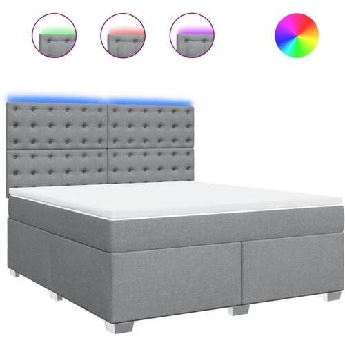 Maison Chic Box spring postelja - Vzmetna postelja z vzmetnico svetlo siva 180x200 cm blago SL5595, (21905491) Cene