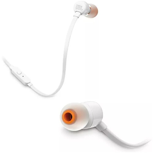 JBL tune 110 in-ear slušalke z mikrofonom, bele Cene