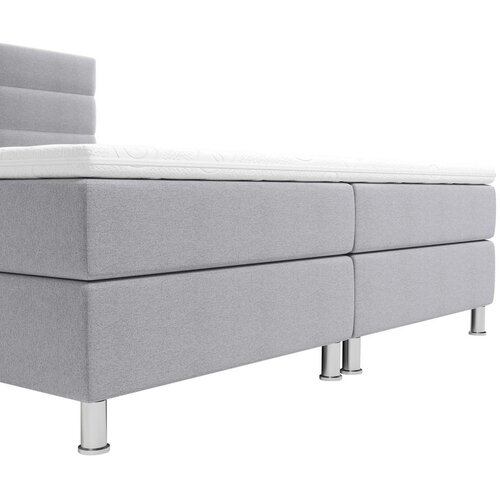 CARRYHOME POSTELJA Z VZMETNICO 160 cm x 200 cm , tekstil svetlo siva Slike
