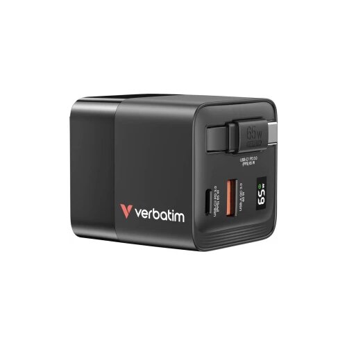 Verbatim Gan Charger 65W 2xUSB-C PD,1xUSB-A, retrac. Cable 32217 Cijene