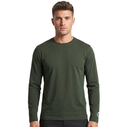Leone 1947 Majice z dolgimi rokavi Man Long Sleeves Patch Zelena Slike