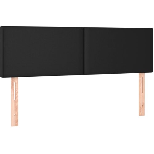  Uzglavlja crna 144x5x78/88 cm od umjetne kože Slike