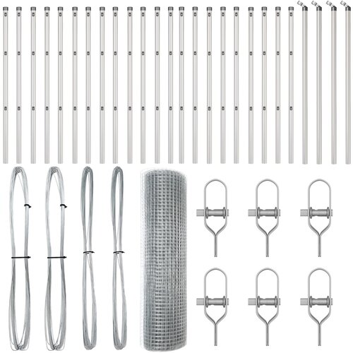 vidaXL zvarjena žičnata ograja s 13 stebri 0.4x50 m galvanizirano jeklo, (22084866) Cene