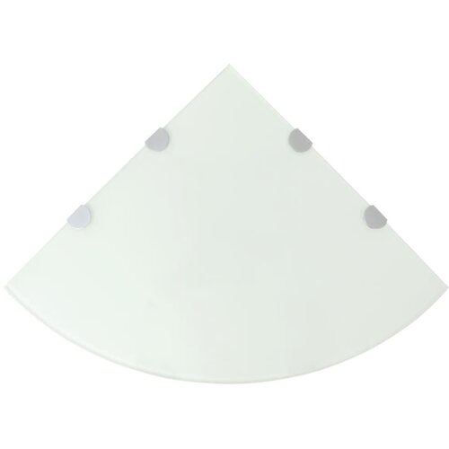 VidaXL Kutne police s nosačima 2 kom staklene prozirne 45 x 45 cm Slike