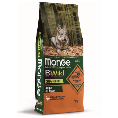 Monge BWild hrana za pse - grain free - ADULT sve rase - pačetina i krompir - 12kg Cene
