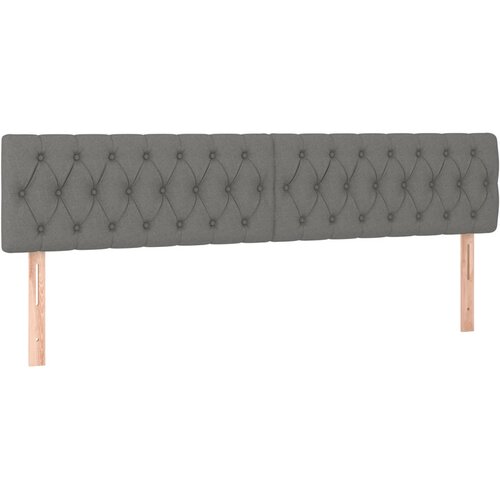 Maison Chic Posteljno vzglavje - Vzglavna omarica 2 kosa svetlo siv 100x7x78/88 cm blago, (22077710) Cene