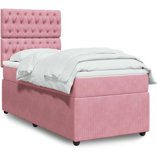 Box spring krevet s madracem ružičasti 100x200 cm bar&scaron;unasti Cijene