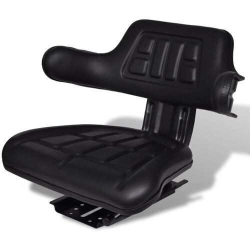 vidaXL Sedež za traktor s hrbtnim naslonjalom črne barve Cene