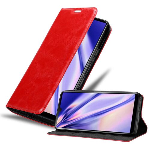 Cadorabo Ohi&scaron;je, združljivo z Sony Xperia L4 v rdeče jabolko - Za&scaron;čitni ovitek z magnetnim zapiranjem, stoječo funkcijo in režo za kartice, (20549881) Cene