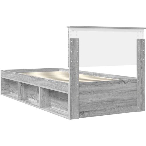  Okvir za krevet s uzglavljem Siva Sonoma 90 x 190 cm Slike