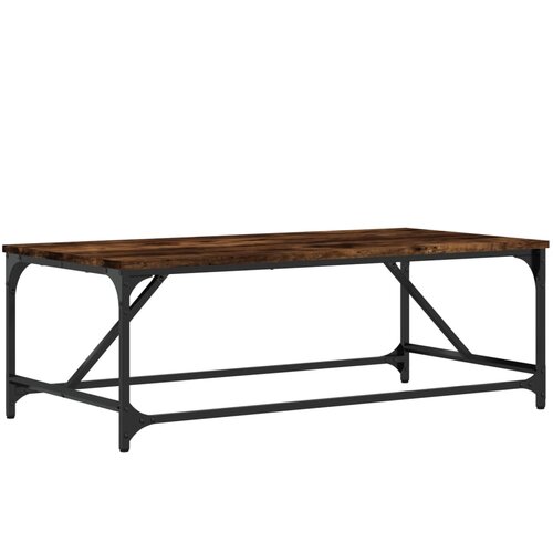 Maison Chic Klubska mizica - kavna mizica - Nizka mizica dimljeni hrast 100x50x35 cm inženirski les, (21753780) Slike