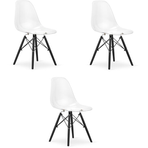 Brandless Stol OSAKA prozoren / noge črne x 3, (22031569) Cene