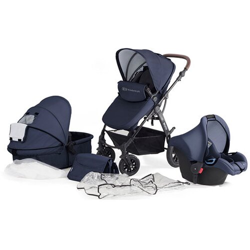 Kinderkraft Moov Kolica za bebe Set 3U1, Tamnoplava Cene