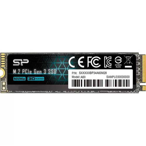 Silicon Power SSD P34A60 512GB M.2 PCIe Gen3 x4 NVMe 2200/1600 MB/s