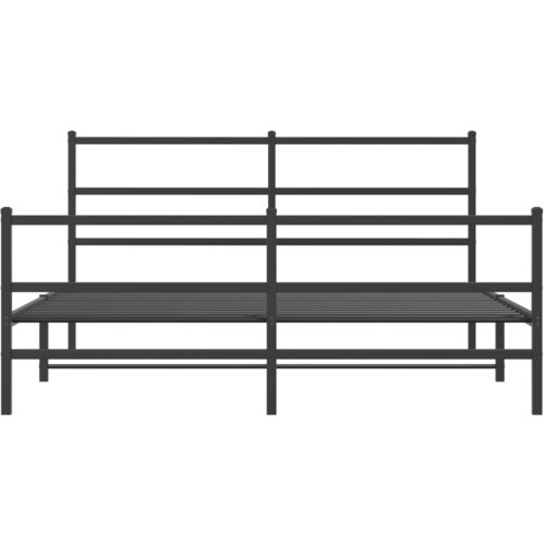  okvir kreveta s uzglavljem i podnožjem crni 150x200 cm Slike